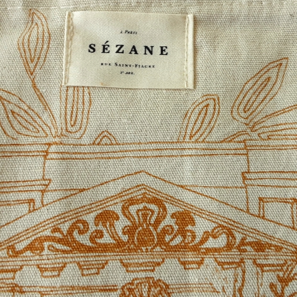 Cream and Orange Tote Bag - Picture 5 of 5